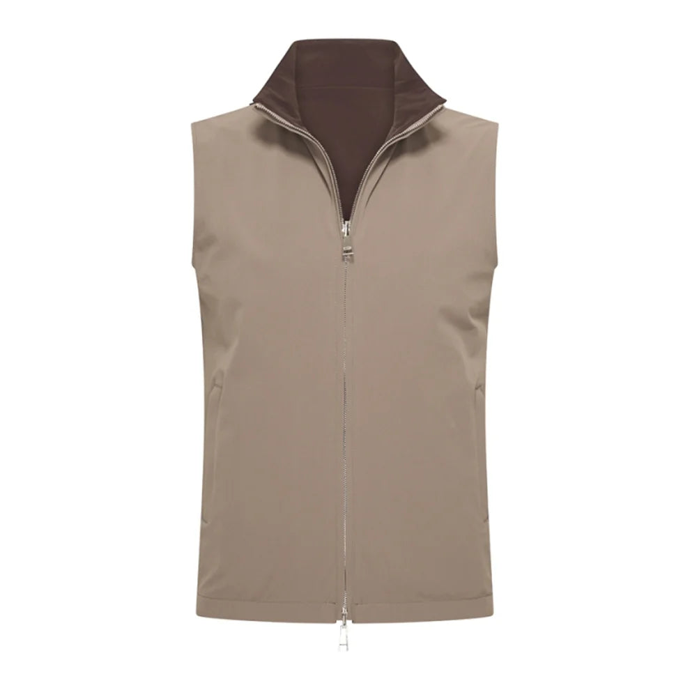 Espresso / Taupe Reversible Gilet